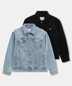 Áo Khoác Denim Phom Boxy